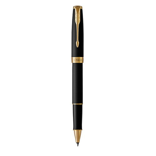 PARKER Sonnet Rollerball Pen - Matte Black Gold Trim-NS1931518