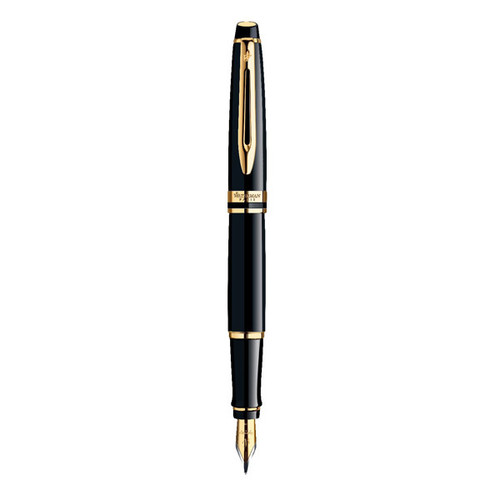 WATERMAN Expert Fountain Pen- Lacquer Black Gold Trim-NS0951660 WATERMAN Expert Fountain Pen- Lacquer Black Gold Trim-NS0951660