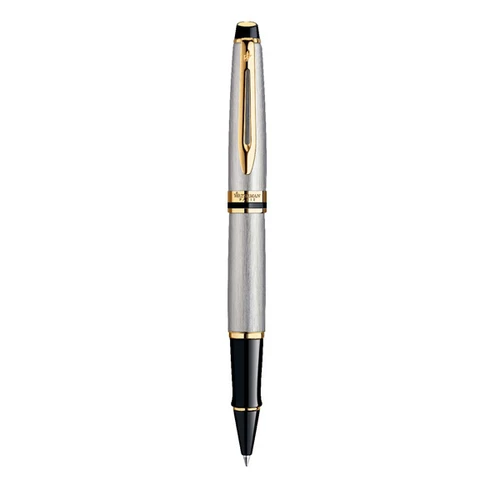 WATERMAN Expert  Rollerball Pen - Stainless Steel Gold Trim-NS0951980