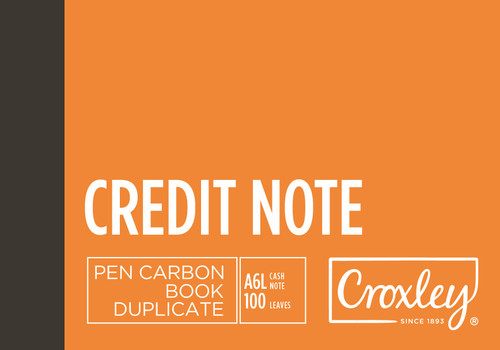 CROXLEY JD16CN Pen Carbon Credit Note A6 Landscape 100 Page Pack of 10-PCB16CN