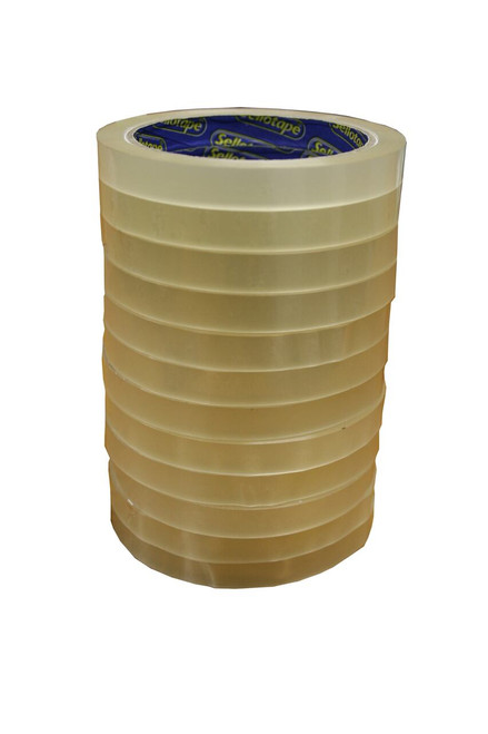SELLOTAPE Clear 24mmx66m Large Core 6 Pack (New)-XLP2466Q