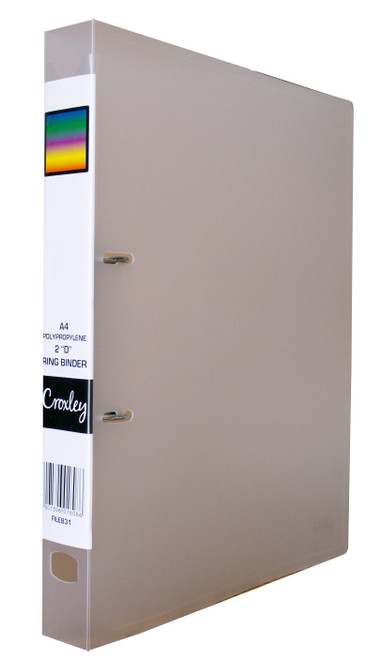 CROXLEY 2D Polypropylene Ring Binder Clear Each-FIL83114