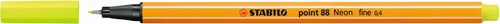 STABILO Point 88 Fineliner Neon Yellow Each-88-024