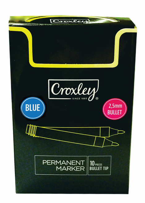 CROXLEY Permanent Marker Bullet Blue-MAR8714