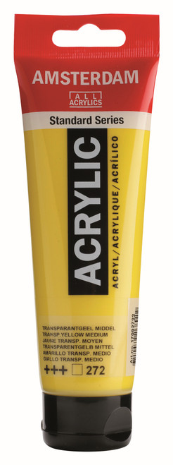 ROYAL TALENS AMSTERDAM Acrylic Colour - 120ml Tube (Transparent Yellow Medium)-RT17092722 ROYAL TALENS AMSTERDAM Acrylic Colour - 120ml Tube (Transparent Yellow Medium)-RT17092722