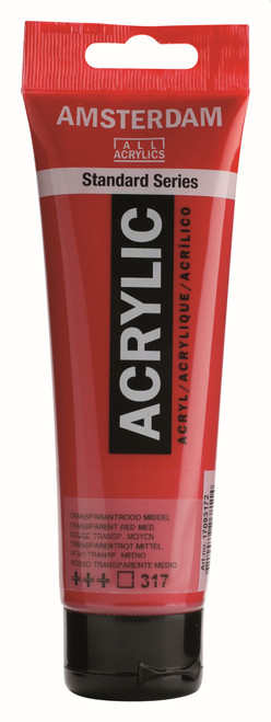 ROYAL TALENS AMSTERDAM Acrylic Colour - 120ml Tube (Transparent Red Medium)-RT17093172