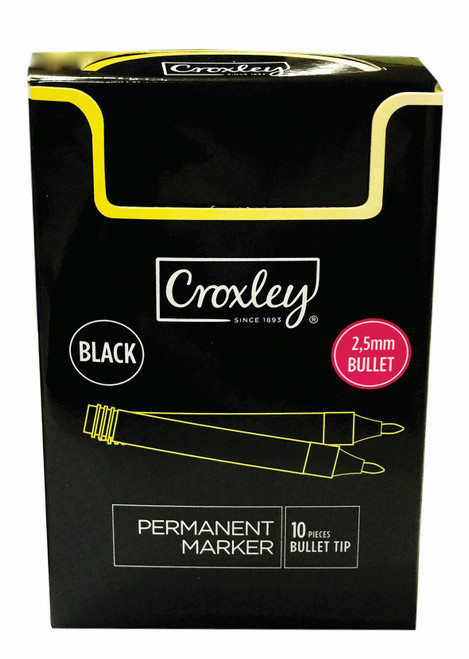 CROXLEY Permanent Marker Bullet Black-MAR8712