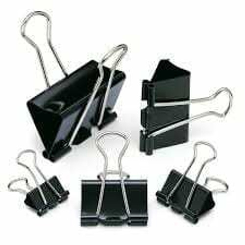 Foldback Clips 32mm Black Box of 12 Foldback Clips 32mm Black Box of 12