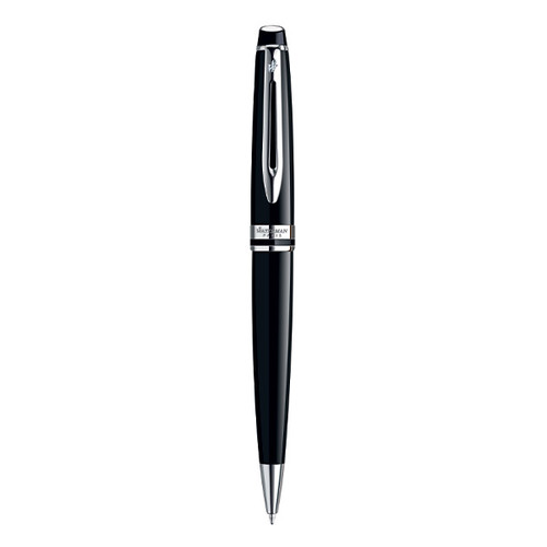WATERMAN Expert  Ballpoint Pen - Lacquer Black Chrome Trim-NS0951800