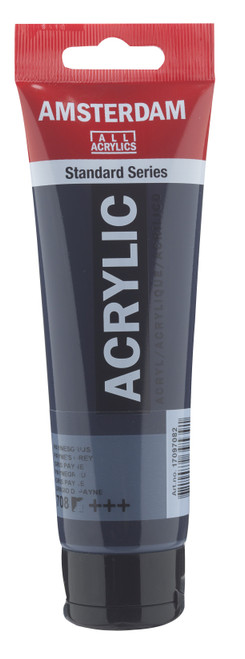 ROYAL TALENS AMSTERDAM Acrylic Colour - 120ml Tube (Paynes Grey)-RT17097082