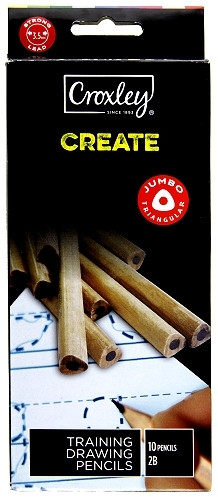 CROXLEY CREATE Environmental Young Student Pencils - 2B (Box of 10 Pencils)-PCL460B