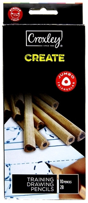 CROXLEY CREATE Environmental Young Student Pencils - 2B (Box of 10 Pencils)-PCL460B CROXLEY CREATE Environmental Young Student Pencils - 2B (Box of 10 Pencils)-PCL460B