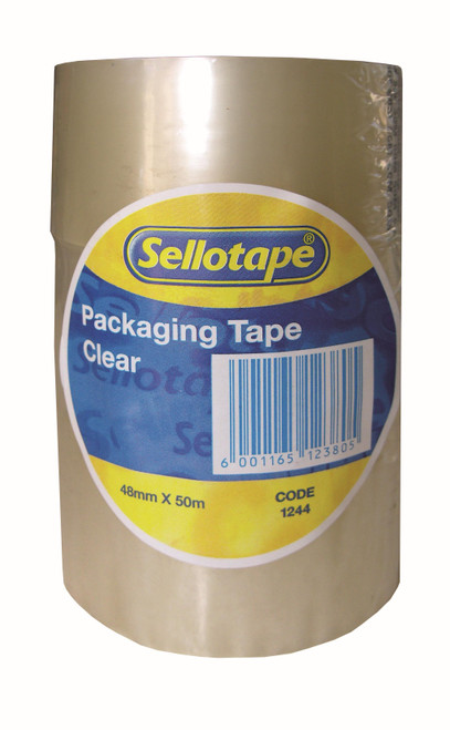 SELLOTAPE Packaging Clear 48mm x 50m Pack of 3-PTC1244
