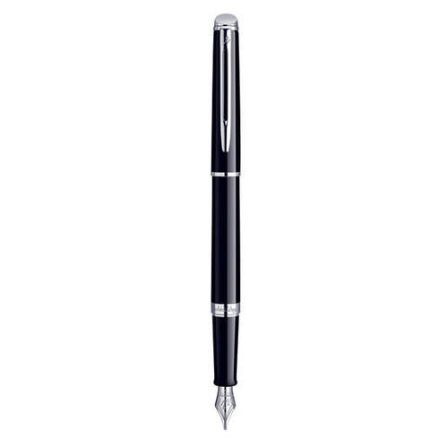 WATERMAN Hemisphere Fountain Pen - Mars Lacquer Black Chrome Trim-NS0920530 WATERMAN Hemisphere Fountain Pen - Mars Lacquer Black Chrome Trim-NS0920530
