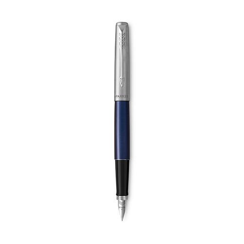 PARKER Jotter Fountain Pen - Royal Blue Chrome Trim-NS2030950