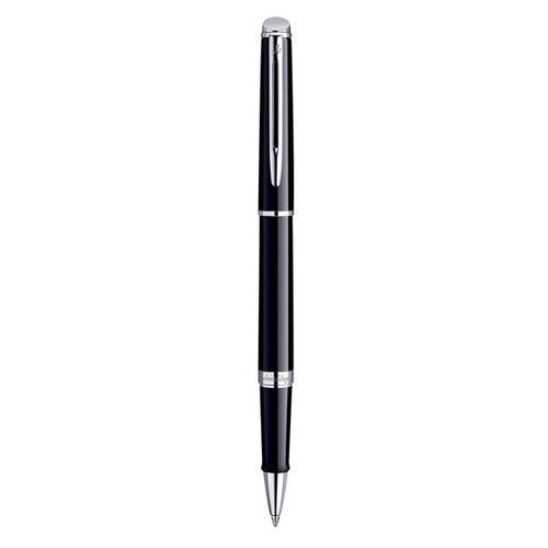 WATERMAN Hemisphere Rollerball Pen - Mars Lacquer Black Chrome Trim-NS0920550