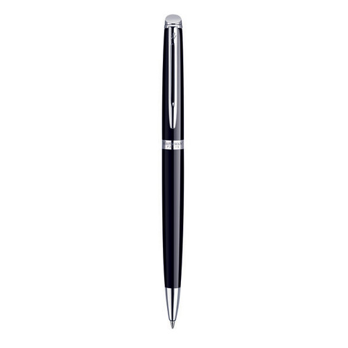 WATERMAN Hemisphere Ballpoint Pen - Mars Lacquer Black Chrome Trim-NS0920570 WATERMAN Hemisphere Ballpoint Pen - Mars Lacquer Black Chrome Trim-NS0920570