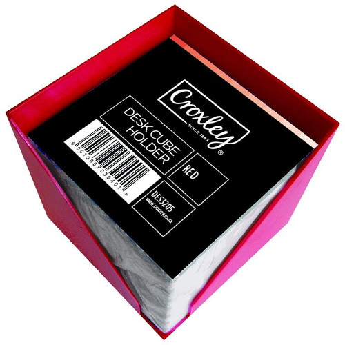 CROXLEY Desk Cube Complete (Includes Paper) (Red)-DES3105