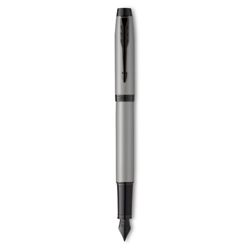 PARKER IM Achromatic Fountain Pen - Matte Grey Black Trim-NS2127620