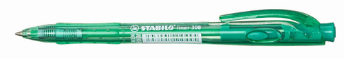 STABILO Liner Click BallPoint Pen  Medium Green Each-308M-36