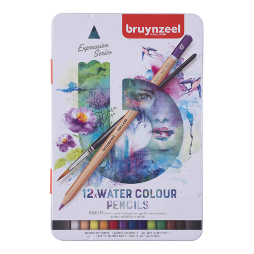 ROYAL TALENS BRUYNZEEL Expression Aquarelle Pencils Tin 12-RT60313012 ROYAL TALENS BRUYNZEEL Expression Aquarelle Pencils Tin 12-RT60313012