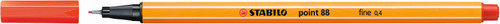 STABILO Point 88 Fineliner Light Red Each-88-48