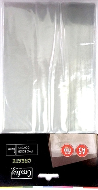 CROXLEY CREATE PVC Book Covers - A5 - 140 Microns (Pack of 5 Covers)-BOO6199 CROXLEY CREATE PVC Book Covers - A5 - 140 Microns (Pack of 5 Covers)-BOO6199