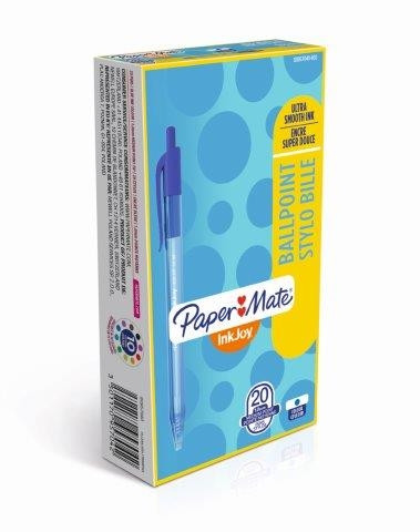 PAPER MATE InkJoy100 Retractable Ballpoint Medium 1.0mm - Blue-NS0957040