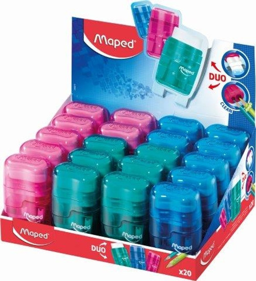 MAPED Duo 2Hole Sharp+Eraser Connect Translucent - Each-049211