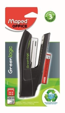 MAPED Greenlogic Stapler Half Strip 25 Sheet + Staples-353410