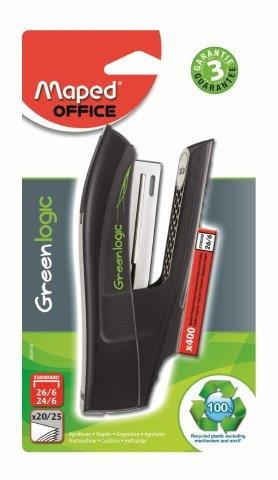MAPED Greenlogic Stapler Half Strip 25 Sheet + Staples-353410