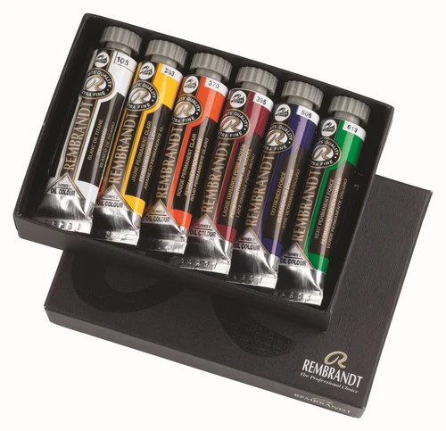 ROYAL TALENS REMBRANDT Oil Colour Starter Set Contents: 6 Tubes 15Ml (105-283-370-395-506-619)-RT01822306