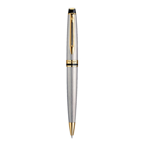 WATERMAN Expert  Ballpoint Pen - Stainless Steel Gold Trim-NS0952000