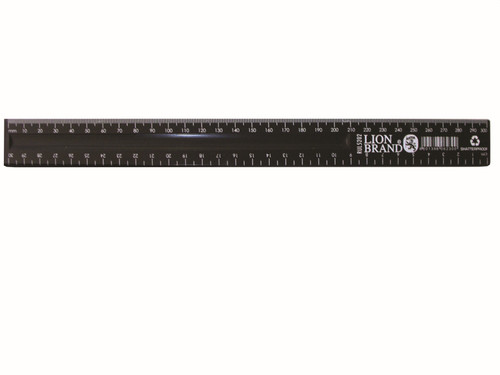 LION BRAND Ruler 30cm Black Shatterproof Pack of 10-RUL5202 LION BRAND Ruler 30cm Black Shatterproof Pack of 10-RUL5202