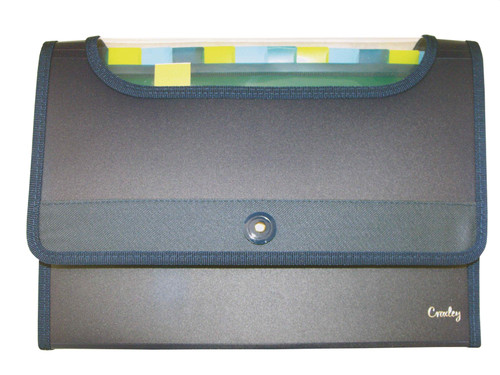 CROXLEY Concertina File 12 Division each Blue-DOC42904