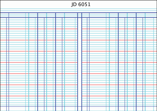 CROXLEY JD6051 Analysis Series 6 A4 144 Page 5 Column on 1 Page Cash Each-ANA6051