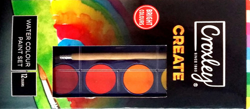 CROXLEY CREATE Watercolour Paints (Tray of 12 Colours)-PAI2312