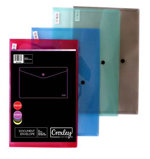 CROXLEY Foolscap Envelope (Green) (Packet of 12)-DOC32006 CROXLEY Foolscap Envelope (Green) (Packet of 12)-DOC32006