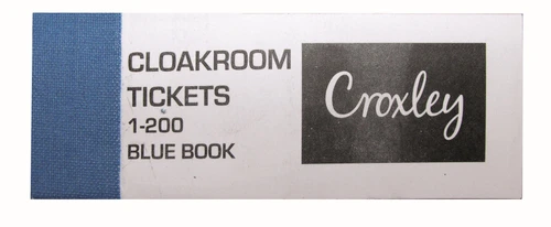 CROXLEY Cloakroom Tickets 1-200 Blue-CLO1104