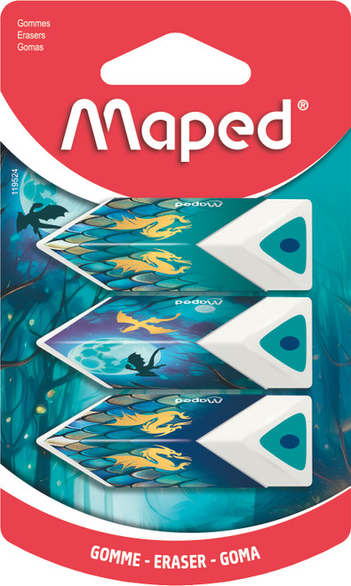 MAPED DRAGON ERASER PYRAMID 3'S-119524