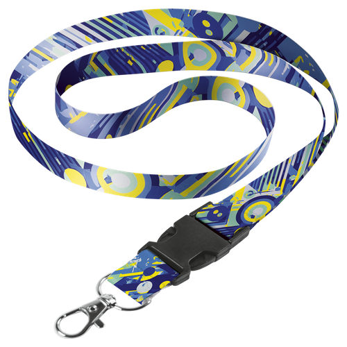 Sublimated Lanyard Double Side Sub with Buckle & Ring
