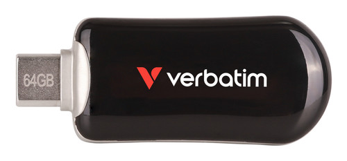 Verbatim Plectra USB-C Flash Drive 64GB Black - TAR - 30224-TAR