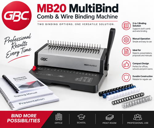 GBC MB20 MultiBind Comb & Wire Binding Machine