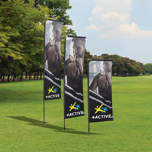 Telescopic Banners Econo S/S with Ground Spike