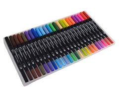 24-Piece Dual Tip Brush Pen Set - GSR - ST370-24Piece
