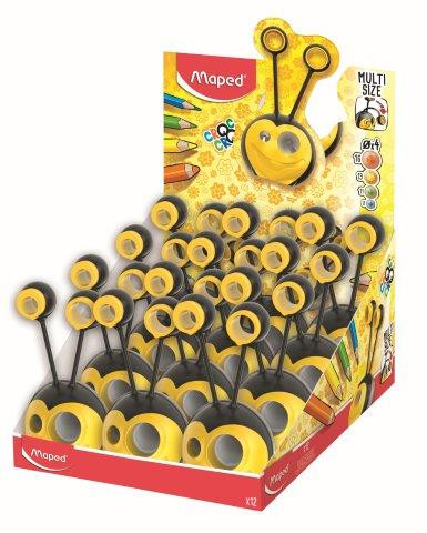 MAPED Sharpener 4-Hole Croc Bee - Each-017811