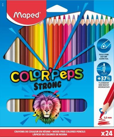 MAPED Colour Pencils Strong Triangular 0% Wood 24's-862724
