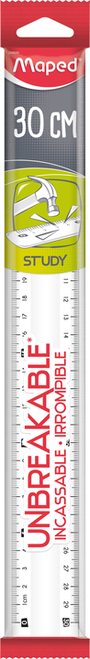MAPED Ruler Unbreakable 30cm - Clear-245620