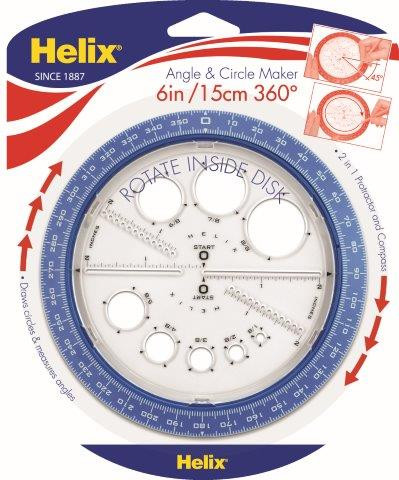 HELIX Template Angle & Circle Maker – Assorted Colours-X36002