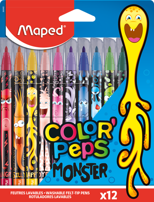 MAPED Felt Tip Monster  12's-845400